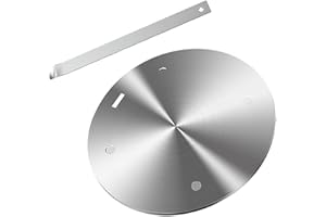 WANAONE Piastra a induzione per diffusore di calore, piastra adattatore a induzione con manico separabile, piastra ad anello per diffusore di calore in acciaio inossidabile, convertitore per piano