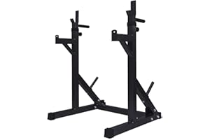 IXL FITNESS Adjustable Squat Rack Power Weight Lifting Barbell Frame Dip Station Bench Press Stands Home Gym Height Adjustable 300KG Max Load