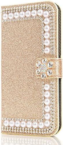 iPhone 6/6S Leather Case,iPhone 6S/6 Flip Wallet Case,iPhone 6/6S Cover with 4.7 inch,Cool 3D Bling Glitter Diamond Pattern Leather Stand Function Flip Kickstand Magnetic Book Wallet with Card Slot Holder Protective Cover Case for Apple iPhone 6S/6