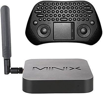 MINIX NEO Z83-4 Fanless Mini PC Desktop Computer Windows 10 (64 bit) Intel Cherry Trail X5-Z8300 Bluetooth 4.2 Smart TV Box (64-bit) [4GB/32GB/Dual-Band Wi-Fi/Gigabit Ethernet/Dual Output/4K] With I8 Wireless Mouse Keyboard