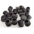 Round Plastic Plug, 20 PCS Black Tubing End Cap Plug Chair Glide Round Pipe End Cap Furniture Chair/Leg Pipe Cover Insert (3/4 Inch)