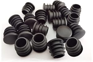 NANAXAGLY Round Plastic Plug, 20 PCS Black Tubing End Cap Plug Chair Glide Round Pipe End Cap Furniture Chair/Leg Pipe Cover Insert (3/4 Inch)