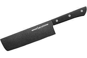 Samura Shadow Nakiri Couteau avec revêtement noir fuso 170 mm Dureté 59 HRC