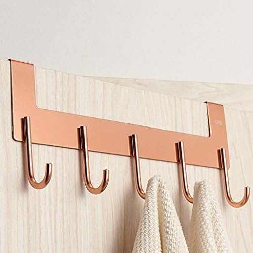 Creative Hanger Clothes Hat Stand Door Aluminum Hook Strong Load-bearing Not Fade Not Rust ( Color : Rose Gold )