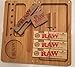 Produktbild Raw Bundle mit Backflip Rolling Tablett, aus Bambus mit Magneten, Groesse der Flip-Box 22 x 23,5 x 2 cm, 3x Raw Connoisseur booklets King Size Slim + Filter, 1x Hydrostone, 1x Metall Kästchen 110mm