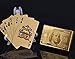 Produktbild PREMIUM 54 Blatt vergoldete/goldene Spielkarten Pokerkarten Skatkarten, hohe Qualität, mit 24 Karat Goldfolie, wasserfest, knickfest, stylisches Aussehen - von Luxurbia