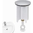 KASTWAVE Pop Up Sink Plug, Universal Drain Filter, 40 mm Height Adjustable Pop-up Plug, Replacement Drain Plug for Bathroom Basin Sink Kitchen Sinks Bidets