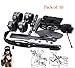 Price comparison product image (Pack Of 10)S-Ex Straps For Under Bed Restraints Bondage Romance S-Ex Play SM Bondage Restraining Fetish Fur Game Tie Up Handcuffs Mattress Harness Things Blindfold Whips Toys Adults Kit Couples,Adult S-Ex T-Oys Set,Black