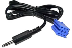 Adaptateur Autoradio Câble Auxiliaire d'entrée 3,5 mm Jack Récepteur Lecteur de Musique Compatible avec VW/Golf/Passat B5/Bora/Polo/Blaupunkt Autoradio