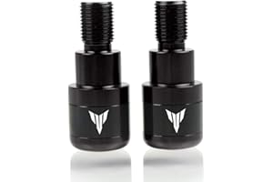 ZHUOWU 22 mm MT Motorrad Lenkerstopperset Lenkergewichte für MT-01 MT-03 MT-07 MT-09 MT-10 FZ-01 FZ-03 FZ-07 FZ-09 FZ-10 Schwarz