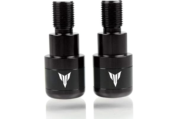 ZHUOWU 22mm Moto MT Ensemble de bouchons de Guidon en Aluminium Poignée Embouts pour MT-01 MT-03 MT-07 MT-09 MT-10 FZ-01 FZ-03 FZ-07 FZ-09 FZ-10 Noir
