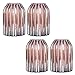 Produktbild JJXZM Glasvasen for Hochzeitsdekoration 4er-Set Glasschalen Funkelndes Glas Nordic Luxury Vertical Stripes Dekoration Schwere Hochzylinder-Vase (Color : Purple)