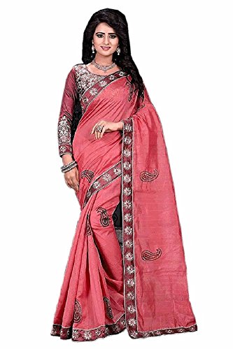 Saree (Sarees below 500 rupees for women party wear latest design new collection Cotton silk Sarees offer designer saree Collection 2017 in Latest Saree With Designer Free Size Beautiful For Women Party Wear Offer With Unstitched Blouse Piece) RS.729 (64.00% Off) - Amazon