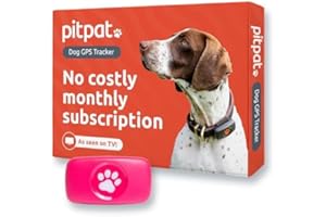 PitPat Dog GPS Tracker - No Subscription Required - Suitable for All Dogs And Fits All Collars - Smart Activity Tracker, Satellite Tracking With Unlimited Range - 100% Waterproof Pet Tracker (Pink)