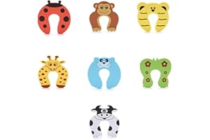 JchEnye Juego de 7 Protectores de Puerta de Seguridad para niños, Protector de Pinza para Dedos Extremadamente Flexible, Protector de Cierre Universal.