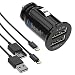 Produktbild iXboost iX-6 SET Speed Charge 3.1A Mini Dual USB Auto-Ladegerät Kfz Adapter 2 Port Ladeadapter + 2x Lightning Ladekabel für z.B. iPhone 6 / iPhone 7 schwarz
