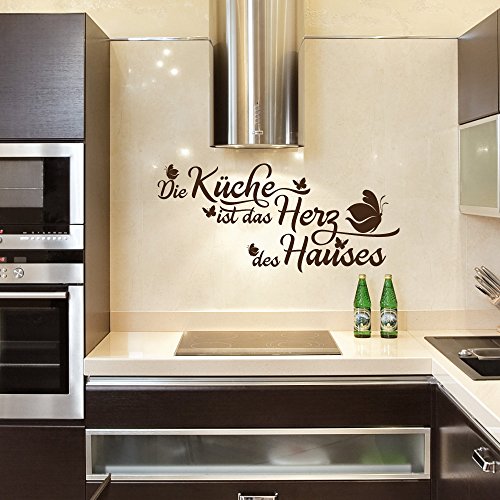 A351 Wandtattoo - Die Küche ist das Herz des Hauses