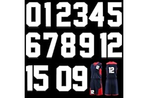 XQMMGO Iron on Numbers Jersey,Heat Transfer Numbers 0 to 9 for Sports Team Uniform DIY Supplies,White (51)