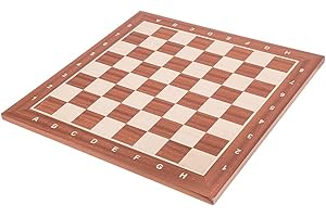 SQUARE GAME Square - Pro Échiquier en Bois no 5 - Acajou - Champ 50 mm