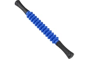 DEPORTE FANS, Relax Rodillo Masaje Muscular,Masaje deportivo Roller Stick para dolores musculares (Dientes 48.5 * 4.5 cm, Blue)
