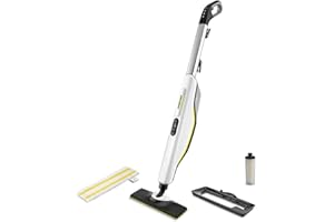 Kärcher Nettoyeur Vapeur SC 3 Upright EasyFix Blanc, Préchauffage : 0,5 min, Surface : 60 m², Réservoir : 0,5 l, Puissance : 1 600W,Buse de Sol, Serpillière, Adaptateur Tapis, Cartouche Détartrante