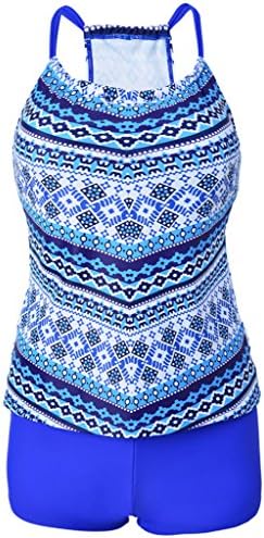 I VVEEL Women's Tankini Swimwear With Boxer Two Pieces Swimsuit Set
