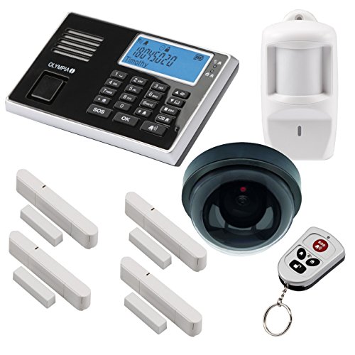Preisvergleich Produktbild Olympia Protect 9061 GSM Funk Alarmanlage Überwachung-Set mit Deckenkamera-Attrappe, Bewegungsmelder, Tür Fenster / Kontakten und Fernbedienung