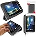 Price comparison product image Orzly® - Luxfolio Tri-Fold Stand Leather Wallet Smart Case For Tesco Hudl 7" Android Tablet (Black)