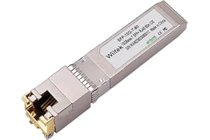 Wiitek 80 Meters, 10Gbps SFP+ to RJ45 Modules, 2.5G/5G/10GBase-T Ethernet RJ45 to SFP+ Transceiver, Compatible for Cisco SFP-10G-T-X, Ubiquiti, Netgear, Mikrotik, Unifi and More