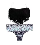 YaoDgFa Sexy Strand Damen Bikini mit Quaste Set Bademode...