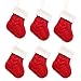 Produktbild Dremisland Weihnachts Strumpf 6 Stück Stricken Socken Geschenk Tasche Weihnachtsbaum Dekorieren Lieferungen Festival Neuheit Dekorationen rot Socke Hängend Ornamente