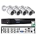Produktbild lonnky 8 CH Full 1080P Playstation DVR Überwachungskamera System mit 4 HD TVI Wasserdicht 2.0 MP 80 ft Night Vision Security Kamera Unterstützen, 1 TB HDD, Muss Intelligente Gesichtserkennung, Weiß