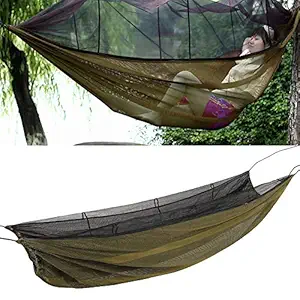 Portable Hiking Hammock, Outdoor Hammock Large Space for Camping for Outdoor(Dark Green)