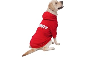 BT BEAR Sweat à capuche tendance en coton doux pour chien - Vêtement chaud pour l'automne et l'hiver - Pour chiens de grande taille - Boxer dalmatien - Taille XXL - Rouge