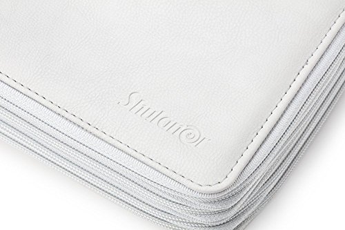 Shulaner 155 ranura la caja de l  piz - bolso de la pluma de la cremallera de la capacidad grande del cuero de la PU caja de l  piz de colores l  piz 155 Insertar estuches Gris