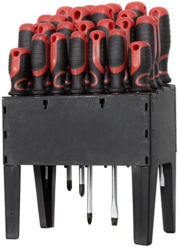 Screwdriver Set 26tlg with Stand Chrome Vanadium/Non-Slip Handle/Shaft Magnetic Tip/Trend Ysho P365