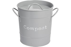 Harbour Housewares Vintage Metall Küchenkompostbehälter - Grau