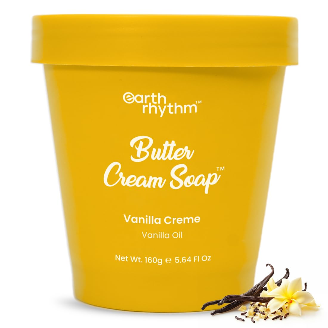 Earth Rhythm Vanilla Creme Butter Cream Soap Cleanse, Moisturizes Skin, Make Skin Soft & Supple | Vanilla Oil, Shea Butter | 