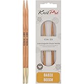 KnitPro Aiguilles à Tricoter circulaires Normales et interchangeables en Multicolore, Bois de Bouleau 11,6 cm x 4 mm