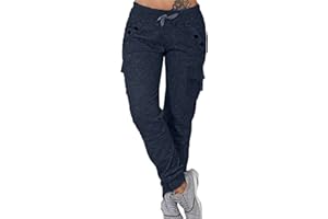 riou Pantalones Mujer Comodos con Bolsillos Laterales Verano con Estampado Pants de harén, Pantalones de Playa Casuales Elegante fluidos Hippie Danza Pilates Yoga Pants