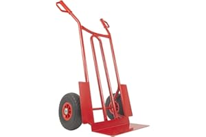 ‎TRESTLES TRESTLES S01 Rot Sackkarre | Stahlgestänge | pannensicheres PU Rad | 250 kg Tragkraft | Made in EU