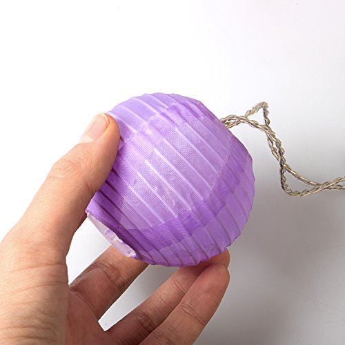 Plaights Lampion Lichterkette mit 20 LED’s in bunt | Sommerlichterkette für draußen mit Timer Funktion | perfekte Dekoration für Garten, Terrasse, Balkon, Party und Feiern - 6
