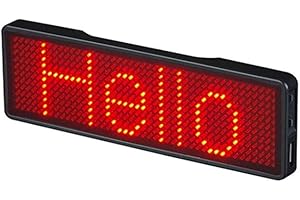 MIDORIMORI Bluetooth-LED-Namensschilder Verbesserte kabellose Bluetooth-LED-Namensschild Wiederaufladbare Namensschild Karte mit Magnet/Pin für die Party Bar-Ausstellung im Hotel Restaurant Shop