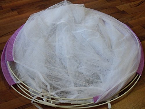 1PLUS Pop-Up Doppelbett-Moskitonetz Baldachin Insektenschutz 200 x 180 x 145 cm (L x B x H), weiß - 2