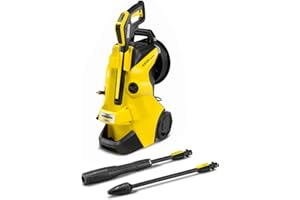 Kärcher Hidrolimpiadora de alta presión K 4 Premium Power Control, inteligente soporte con la App, ideal contra la suciedad resistente, 130 bar, 1800 W, 420 L/h, Color amarillo/negro
