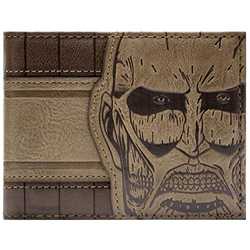 Attack on Titan Dieu Colossal de la Destruction Portefeuille Marron