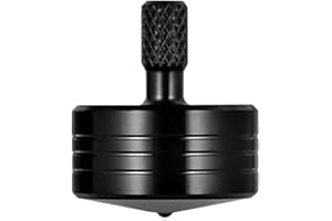 LOQATIDIS Precyzyjny metalowy bączek, doskonałe wyważenie, długi czas obrotu z łatwością przekraczający 10 minut, przenośne zabawki stołowe EDC (czarny Styl 4)