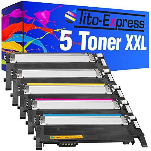 5x Tito-Express PlatinumSerie XXL Toner kompatibel zu Samsung CLT-406S