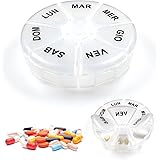 Setablu Portapillole Settimanale in ITALIANO a 7 Scomparti 7 Giorni Portapastiglie Giornaliero Organizer Medicine Porta Pasti