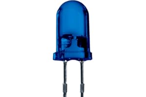 Lumetheus LED Diodes électroluminescentes 5mm couleur Bleu Ultra-lumineux 5000 mcd 50 pièces 2-3V 2 Pin LEDs Ampoule Diode à souder lentille diffusée